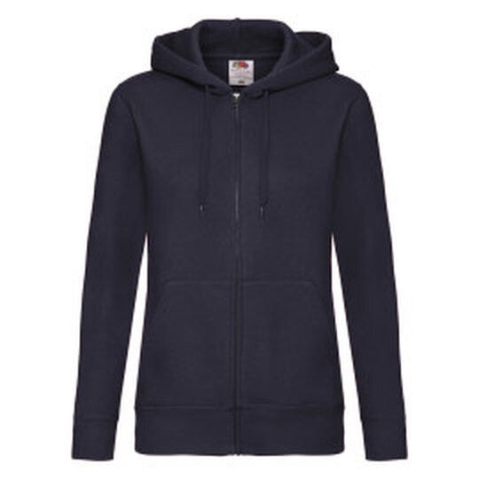 Fruit Of The Loom 62118 FOTL Ladies Premium Hooded Sweat Jkt - Deep Navy