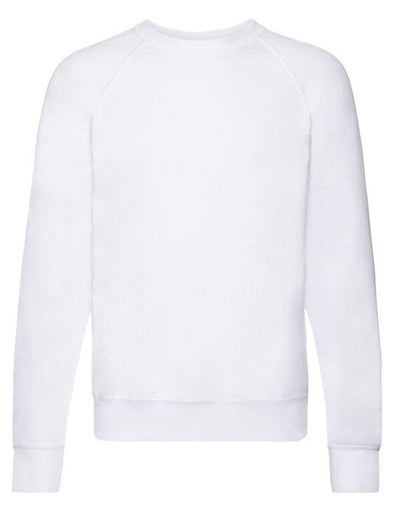 Fruit Of The Loom 62138 FOTL Men's Lightweight Raglan Sweat - White