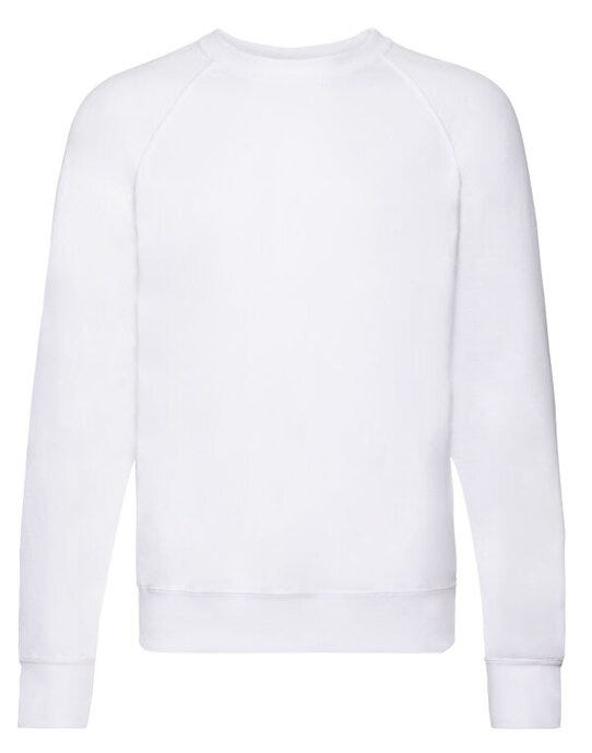 Fruit Of The Loom 62138 FOTL Men's Lightweight Raglan Sweat - White