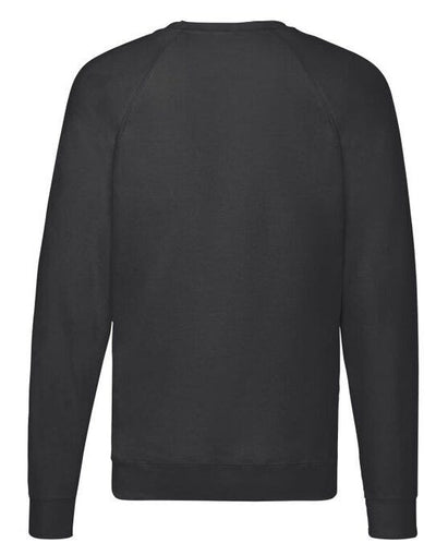 Fruit Of The Loom 62138 FOTL Men's Lightweight Raglan Sweat - Black