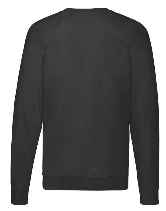 Fruit Of The Loom 62138 FOTL Men's Lightweight Raglan Sweat - Black