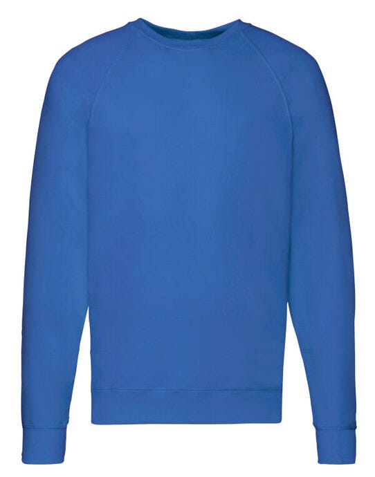 Fruit Of The Loom 62138 FOTL Men's Lightweight Raglan Sweat - Royal