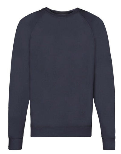 Fruit Of The Loom 62138 FOTL Men's Lightweight Raglan Sweat - Deep Navy