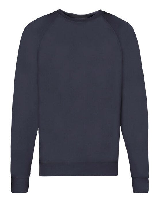 Fruit Of The Loom 62138 FOTL Men's Lightweight Raglan Sweat - Deep Navy