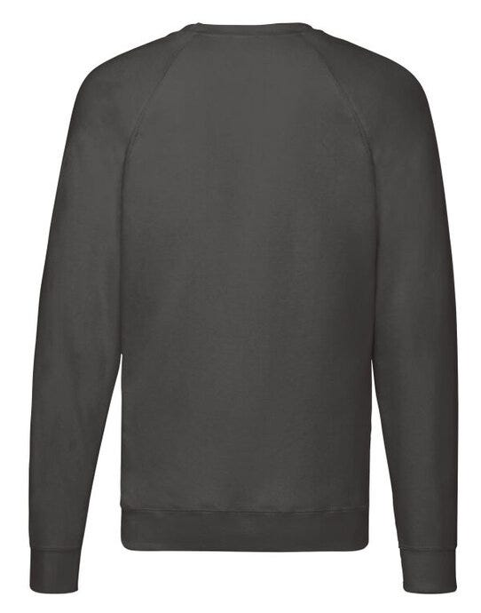 Fruit Of The Loom 62138 FOTL Men's Lightweight Raglan Sweat - Light Graphite