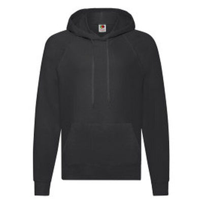 Fruit Of The Loom 62140 FOTL Men's Lightweight Hooded Sweat - Black
