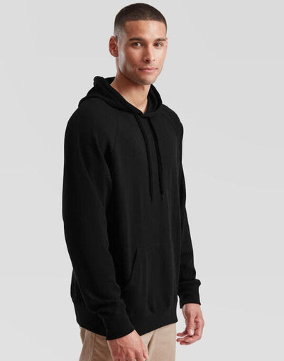 Fruit Of The Loom 62140 FOTL Men's Lightweight Hooded Sweat - Black