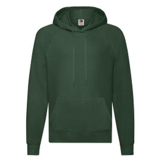 Fruit Of The Loom 62140 FOTL Men's Lightweight Hooded Sweat - Bottle Green