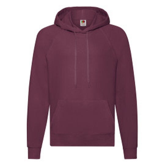 Fruit Of The Loom 62140 FOTL Men's Lightweight Hooded Sweat - Burgundy