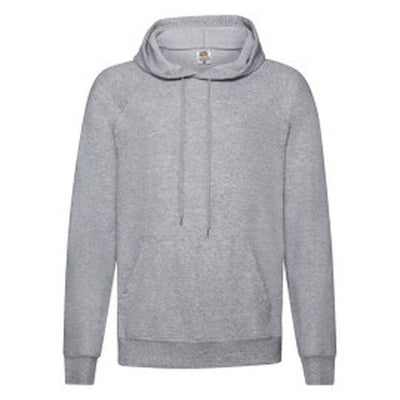 Fruit Of The Loom 62140 FOTL Men's Lightweight Hooded Sweat - Heather Grey
