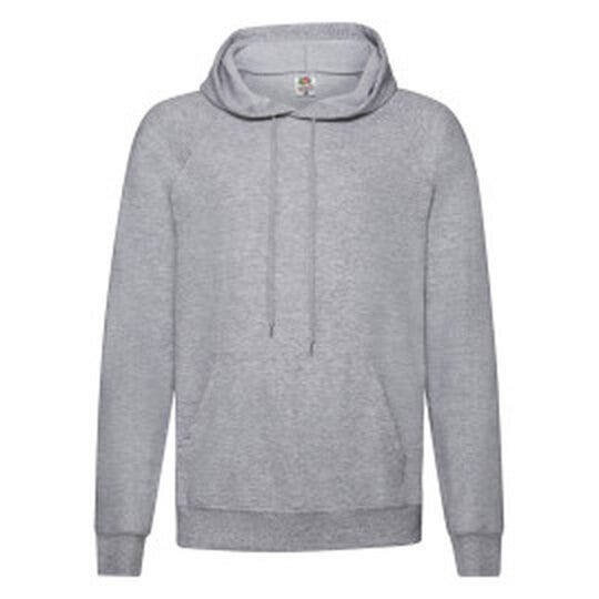 Fruit Of The Loom 62140 FOTL Men's Lightweight Hooded Sweat - Heather Grey
