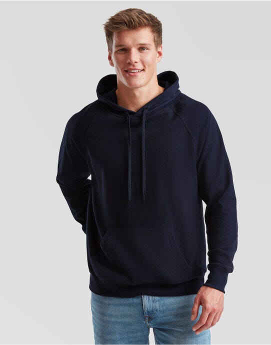 Fruit Of The Loom 62140 FOTL Men's Lightweight Hooded Sweat - Deep Navy