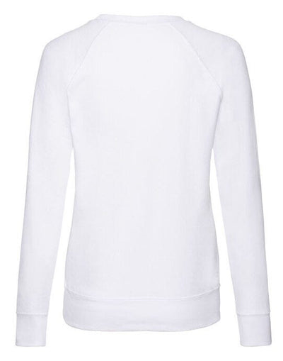 Fruit Of The Loom 62146 FOTL Ladies Lightweight Raglan Sweat - White