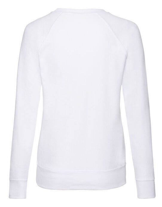 Fruit Of The Loom 62146 FOTL Ladies Lightweight Raglan Sweat - White