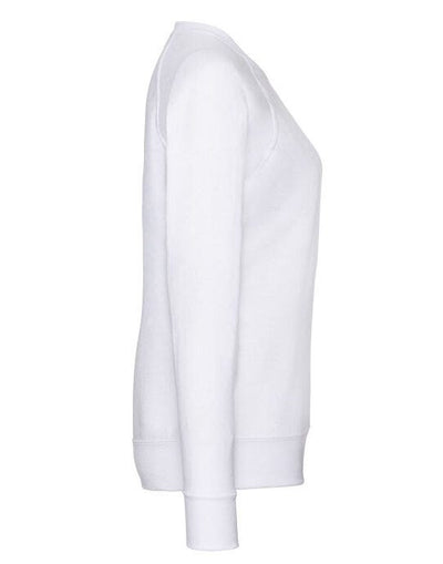 Fruit Of The Loom 62146 FOTL Ladies Lightweight Raglan Sweat - White