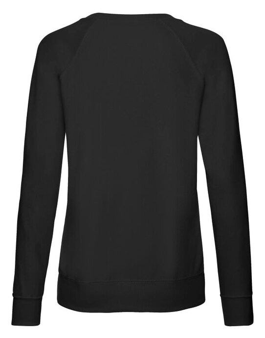 Fruit Of The Loom 62146 FOTL Ladies Lightweight Raglan Sweat - Black