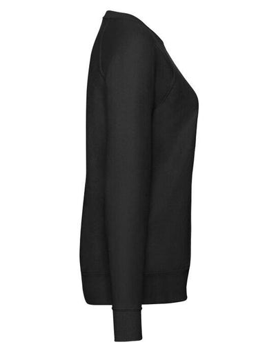Fruit Of The Loom 62146 FOTL Ladies Lightweight Raglan Sweat - Black