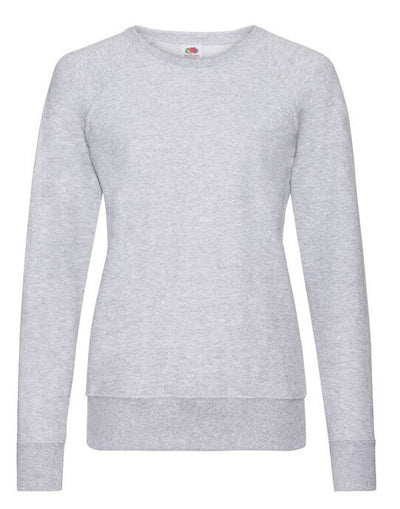 Fruit Of The Loom 62146 FOTL Ladies Lightweight Raglan Sweat - Heather Grey