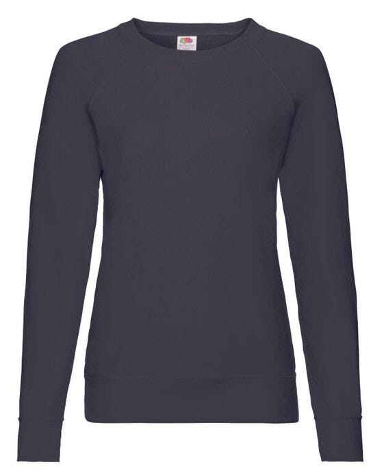 Fruit Of The Loom 62146 FOTL Ladies Lightweight Raglan Sweat - Deep Navy