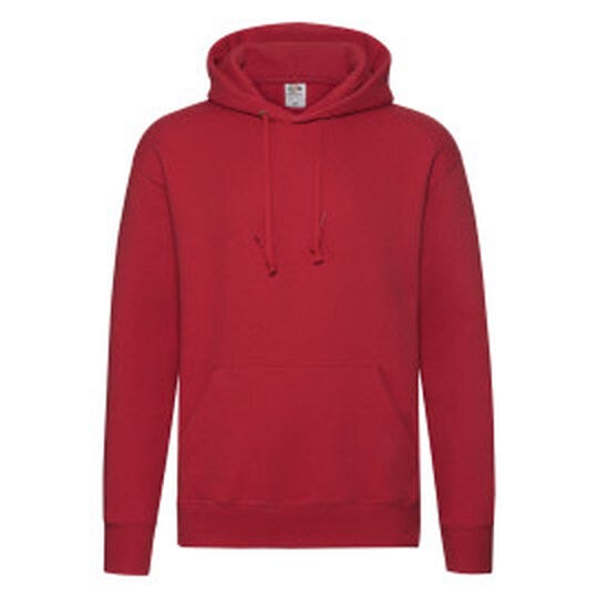 Fruit Of The Loom 62152 FOTL Mens Premium Hooded Sweat - Red