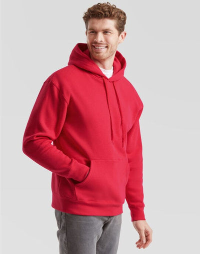 Fruit Of The Loom 62152 FOTL Mens Premium Hooded Sweat - Red