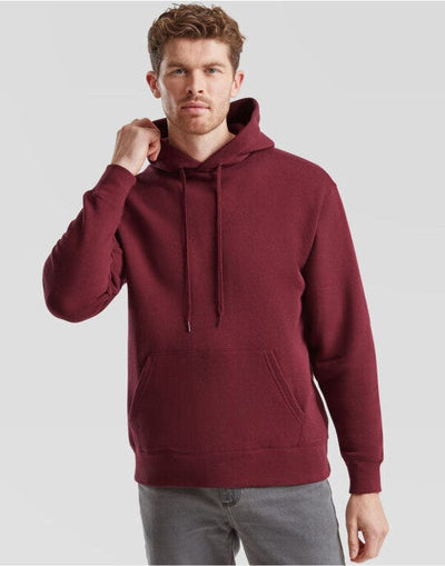 Fruit Of The Loom 62152 FOTL Mens Premium Hooded Sweat - Burgundy