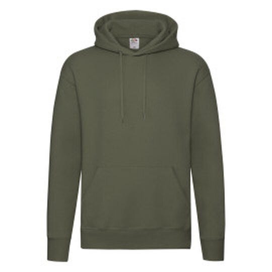 Fruit Of The Loom 62152 FOTL Mens Premium Hooded Sweat - Classic Olive
