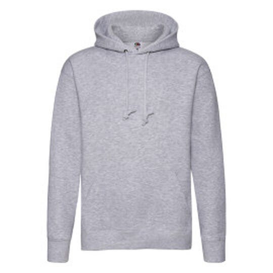 Fruit Of The Loom 62152 FOTL Mens Premium Hooded Sweat - Heather Grey