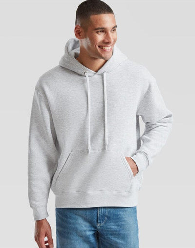 Fruit Of The Loom 62152 FOTL Mens Premium Hooded Sweat - Heather Grey