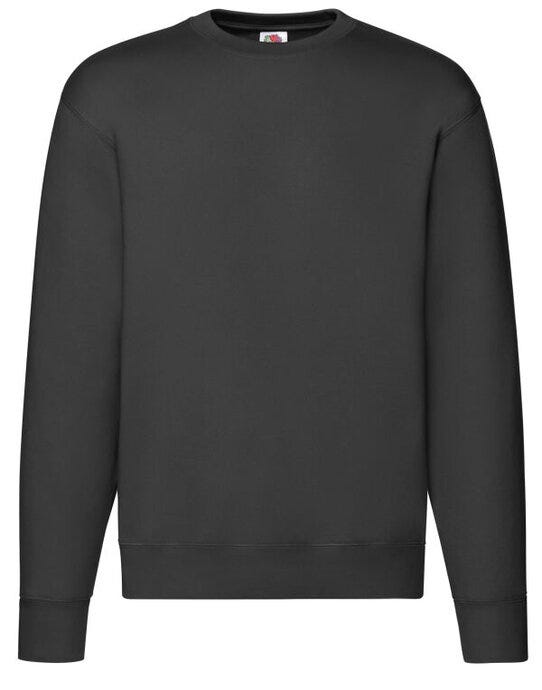 Fruit Of The Loom 62154 FOTL Mens Premium Set In Sweat - Black