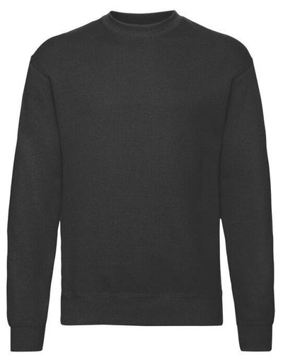 Fruit Of The Loom 62202 FOTL Mens Classic Set-In Sweat - Black