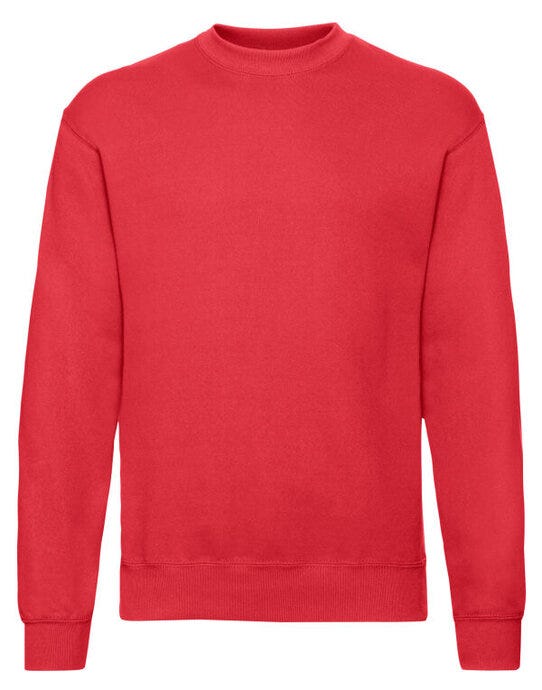 Fruit Of The Loom 62202 FOTL Mens Classic Set-In Sweat - Red