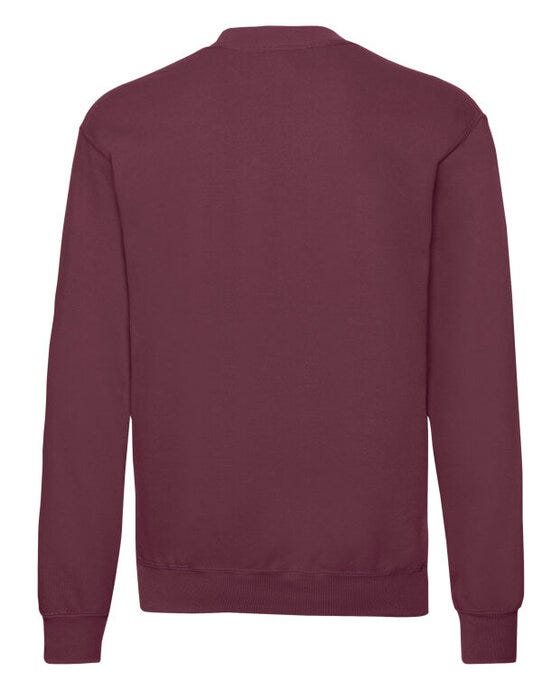 Fruit Of The Loom 62202 FOTL Mens Classic Set-In Sweat - Burgundy