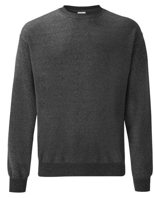 Fruit Of The Loom 62202 FOTL Mens Classic Set-In Sweat - Dark Heather