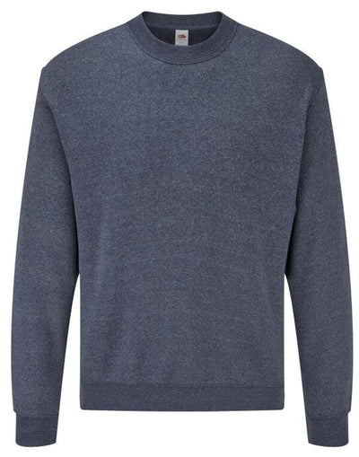Fruit Of The Loom 62202 FOTL Mens Classic Set-In Sweat - Vintage Heather Navy