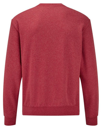 Fruit Of The Loom 62202 FOTL Mens Classic Set-In Sweat - Vintage Heather Red