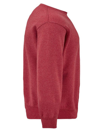 Fruit Of The Loom 62202 FOTL Mens Classic Set-In Sweat - Vintage Heather Red