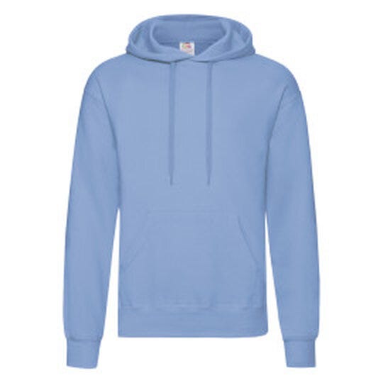 Fruit Of The Loom 62208 FOTL Mens Classic Hooded Sweat - Sky Blue