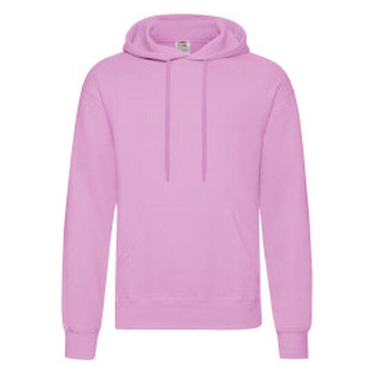 Fruit Of The Loom 62208 FOTL Mens Classic Hooded Sweat - Light Pink