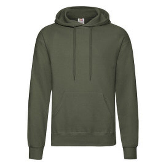 Fruit Of The Loom 62208 FOTL Mens Classic Hooded Sweat - Classic Olive