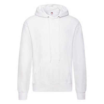 Fruit Of The Loom 62208 FOTL Mens Classic Hooded Sweat - White