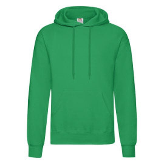 Fruit Of The Loom 62208 FOTL Mens Classic Hooded Sweat - Kelly Green