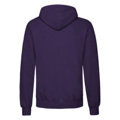 Fruit Of The Loom 62208 FOTL Mens Classic Hooded Sweat - Purple