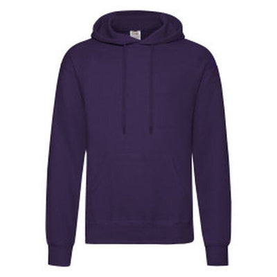 Fruit Of The Loom 62208 FOTL Mens Classic Hooded Sweat - Purple