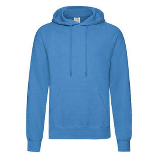 Fruit Of The Loom 62208 FOTL Mens Classic Hooded Sweat - Azure Blue