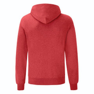 Fruit Of The Loom 62208 FOTL Mens Classic Hooded Sweat - Vintage Heather Red