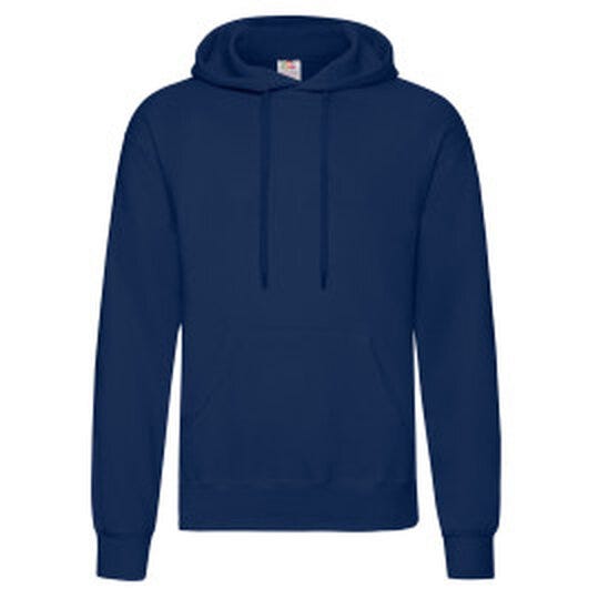 Fruit Of The Loom 62208 FOTL Mens Classic Hooded Sweat - Navy Blue
