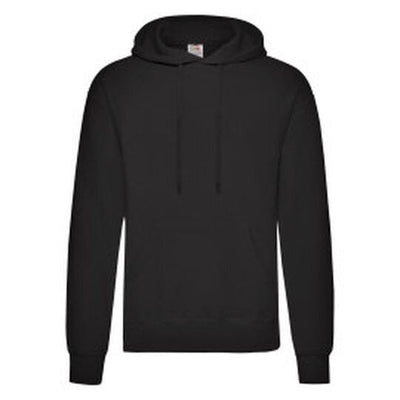 Fruit Of The Loom 62208 FOTL Mens Classic Hooded Sweat - Black