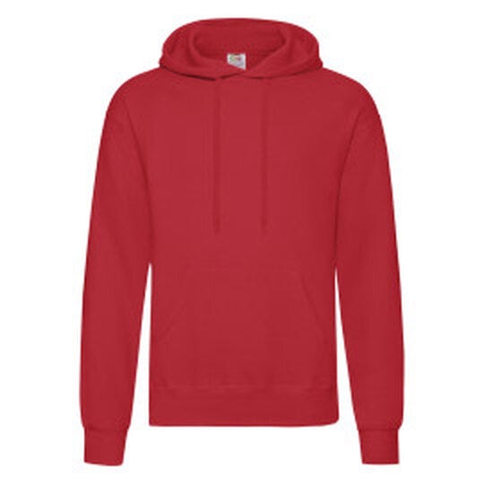 Fruit Of The Loom 62208 FOTL Mens Classic Hooded Sweat - Red