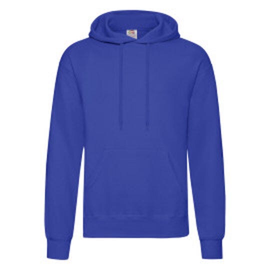 Fruit Of The Loom 62208 FOTL Mens Classic Hooded Sweat - Royal